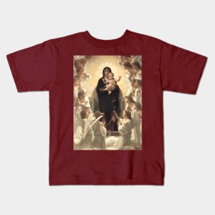 Regina Angelorum by Bouguereau Kids T-Shirt